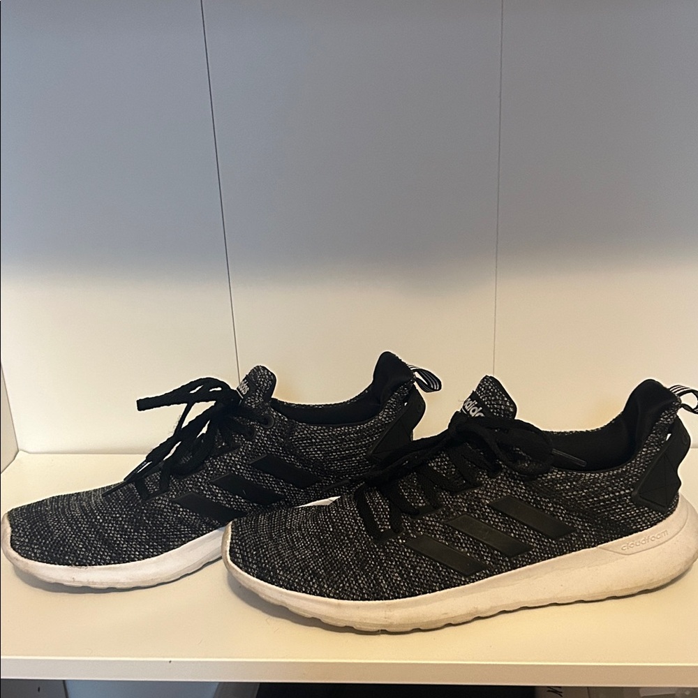 Adidas Black and White Running Shoes